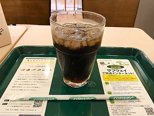 サブウェイ　コーラ