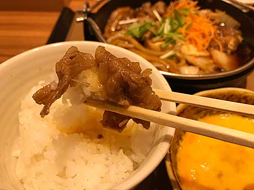 牛すき焼きとごはん