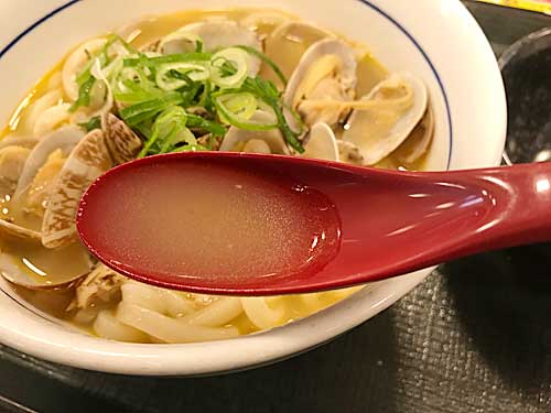 あさりうどんのおつゆ