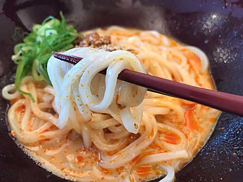 なか卯のうどんの麺