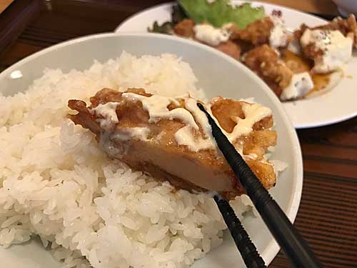 チキン南蛮とライス