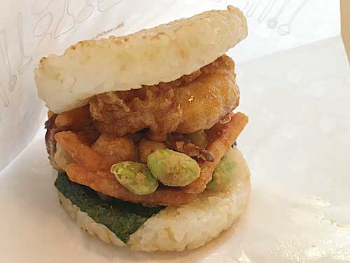 モスライスバーガーよくばり天 海老とかきあげ