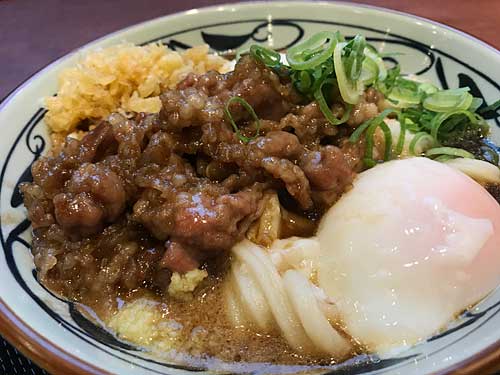丸亀製麺　牛とろ玉うどん
