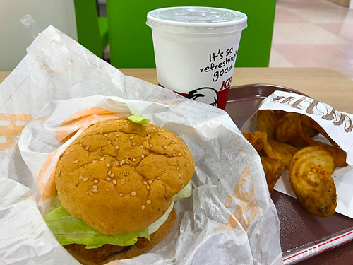 ケンタッキーフライドチキン　月見チキンフィレサンド