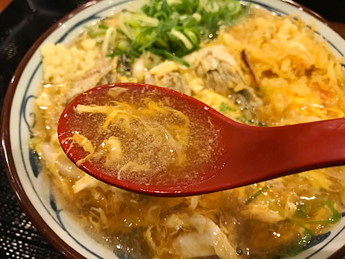 牡蠣づくし玉子あんかけのおつゆ