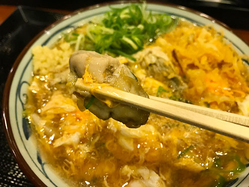 牡蠣づくし玉子あんかけのカキ