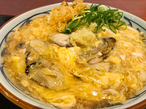 丸亀製麺　牡蠣づくし玉子あんかけ