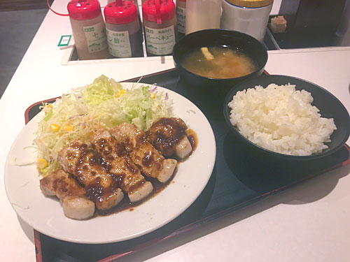 松屋　厚切り豚テキ定食
