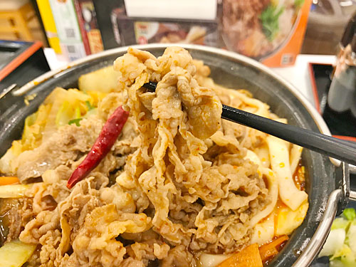 麻辣牛鍋の牛肉