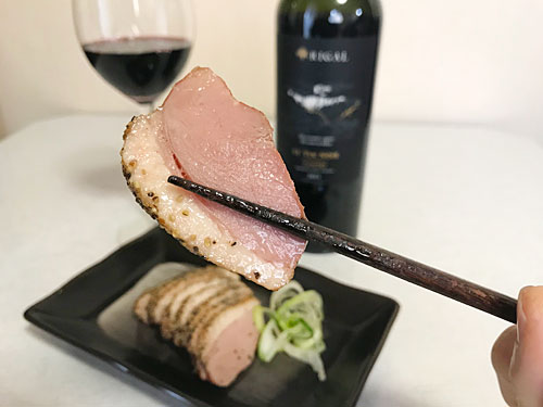 Rigal Cahors le Vin Noir 2015と合鴨パストラミ