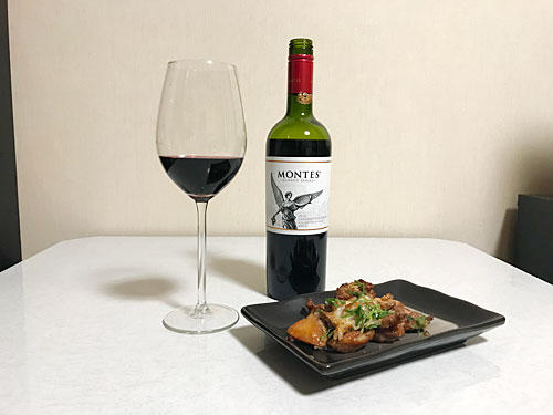 Montes Cabernet Sauvignon 2016とねぎ塩チキン