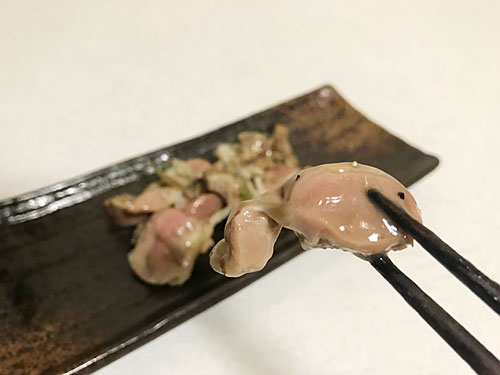 砂肝のねぎ塩を実食
