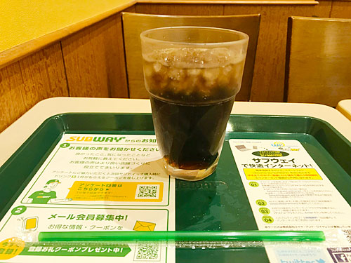 サブウェイ　コーラ