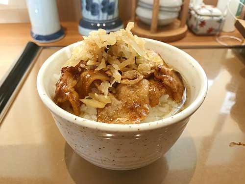 出汁茶漬け　豚のしょうが焼きver.