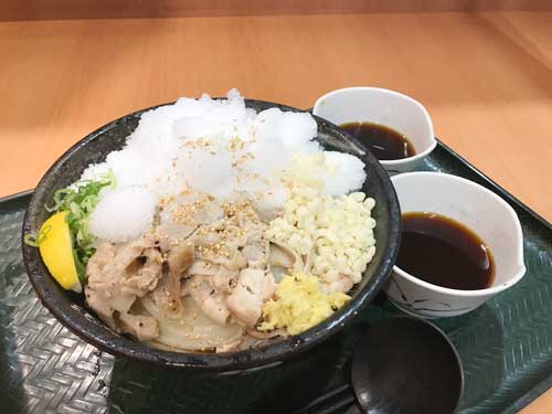 はなまるうどん　極寒白銀ぶっかけ 塩豚レモン