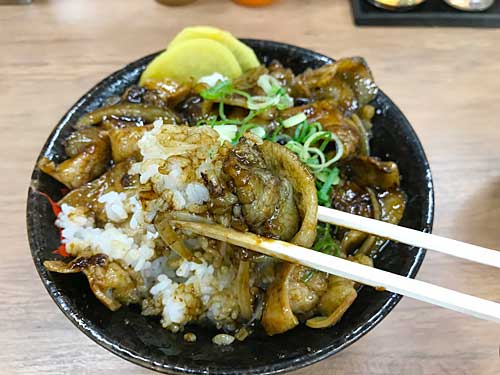 炭焼き牛ホルすた丼の具とごはん