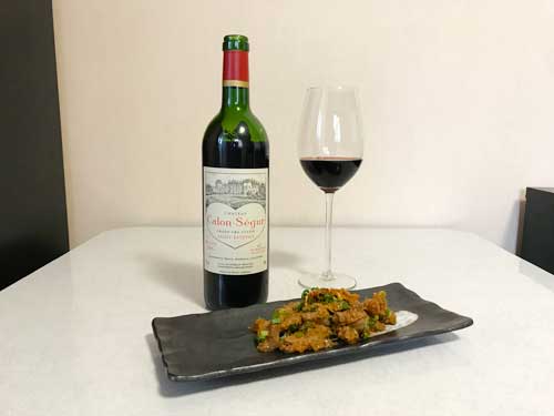 Chateau Calon-Segur 2001と豚もつ味噌煮