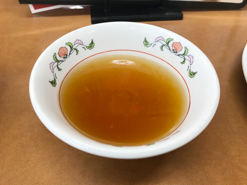 餃子の王将の中華スープ