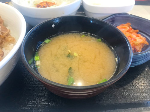 吉野家　みそ汁