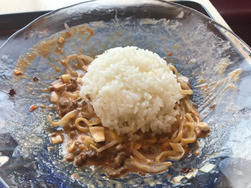 胡麻どろ冷やし担担麺の追い飯