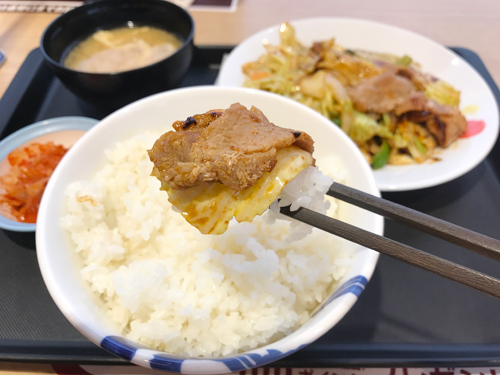 回鍋肉とごはん