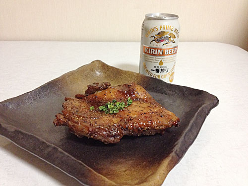 山賊焼きとキリン一番搾り