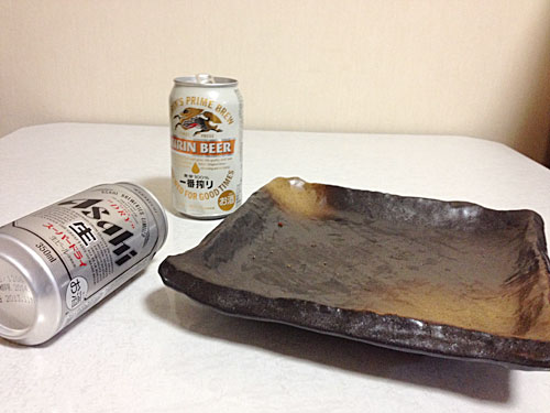 山賊焼きとアサヒスーパードライ