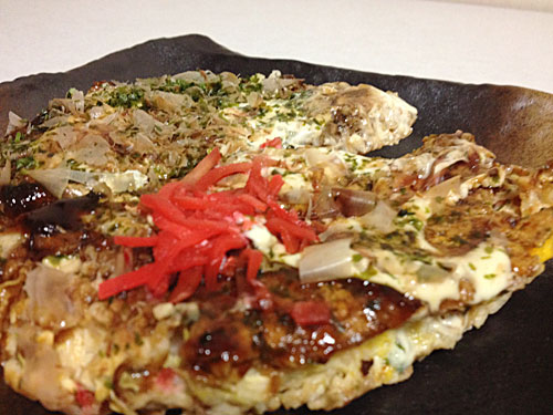 お好み焼きアップ