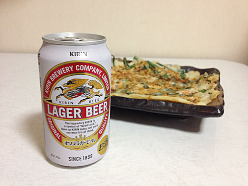 ビールとチヂミ