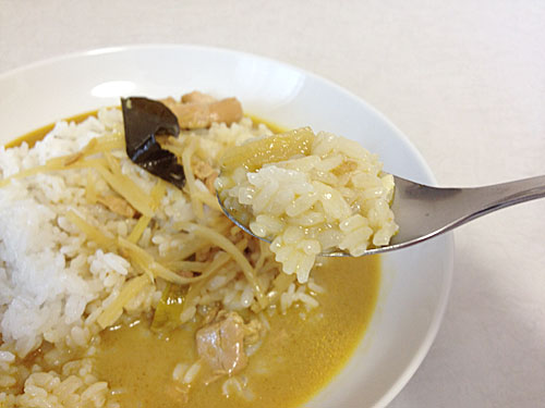 グリーンカレーのルーとライス