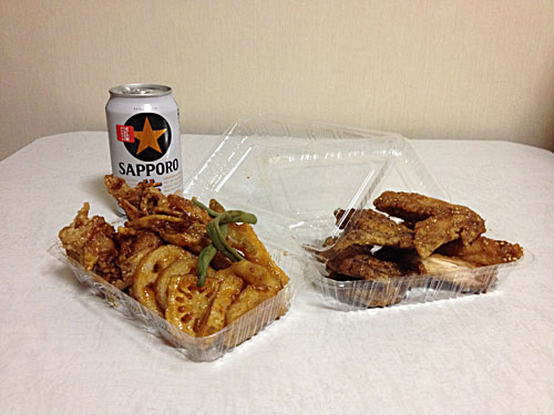 ビールとから揚げ
