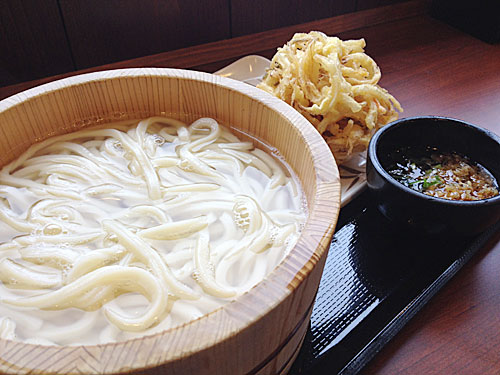 釜揚げうどん＋野菜かきあげ アップ