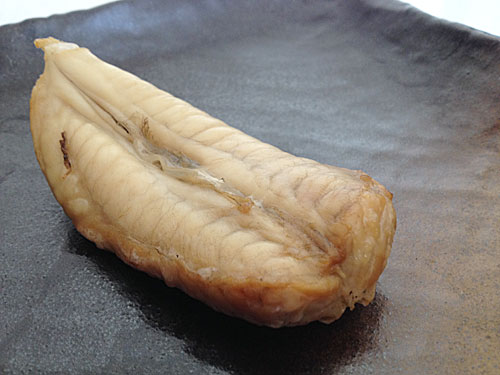 ふぐの醤油干し　焼き上がり状態