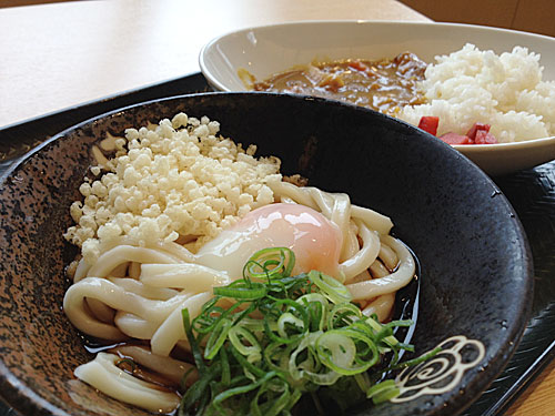 はなまるうどん　カレーセット（ぶっかけ温玉）　アップ