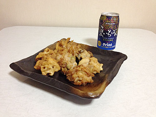 オリオンビール夏いちばんとから揚げ