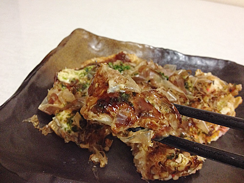お好み焼きの生地部分