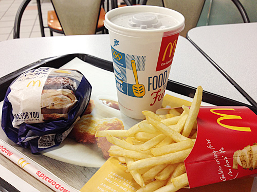 マクドナルド　月見バーガーセット　アップ