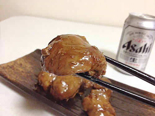 スーパードライ飲みながら鶏レバー