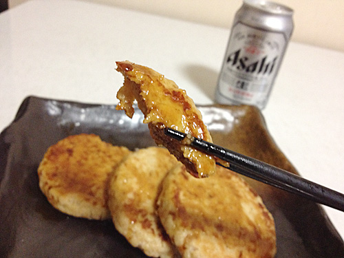 スーパードライと鰯ハンバーグ