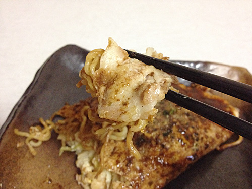 広島風お好み焼きの豚肉