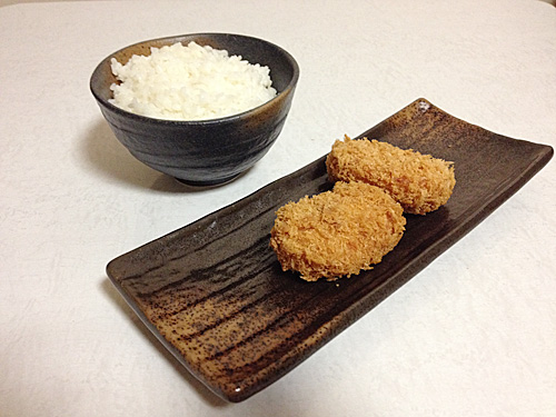 ごはんとサーモンクリームコロッケ
