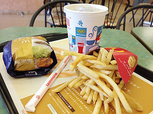 マクドナルド　とんかつマックバーガーのセット