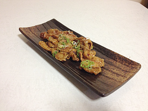 鶏皮の照り焼き