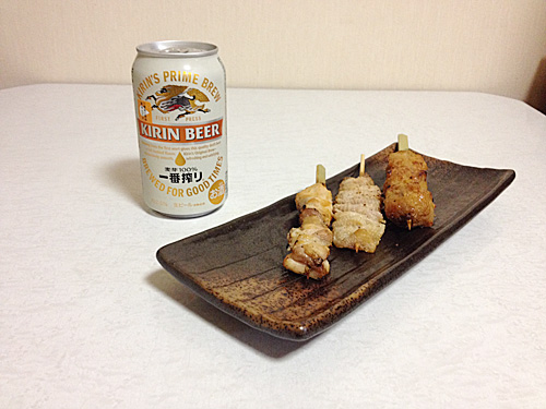 やきとりとキリン一番搾り
