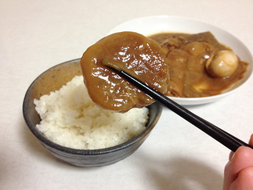 ごはんと味噌煮込みおでん