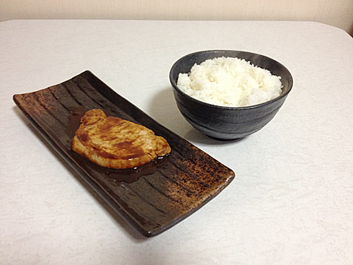 ごはんと豚ロースのソテー