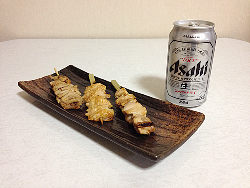 焼き鳥とアサヒスーパードライ