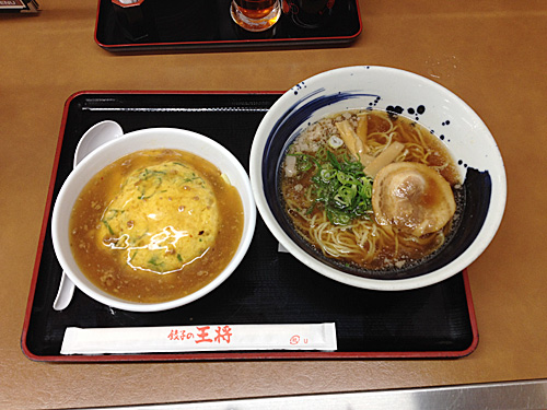 餃子の王将　あっさりラーメン＆マーボー天津飯
