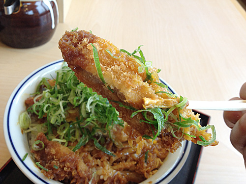 味噌カツを一切れ