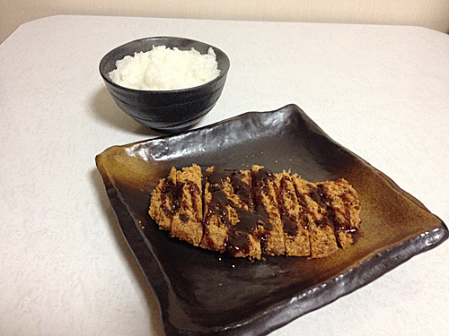ローストンカツとごはん